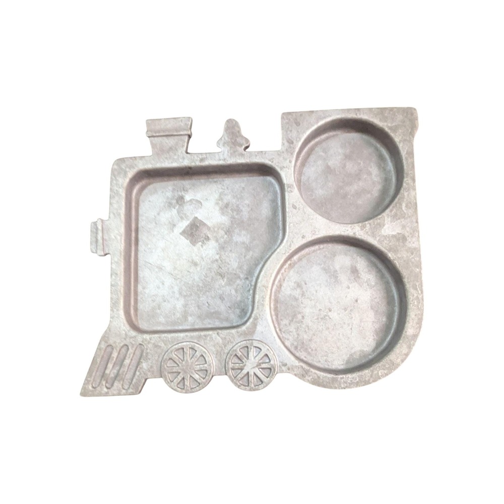 Vintage York Metalcrafters Pewter Childrens Train Divided Plate
